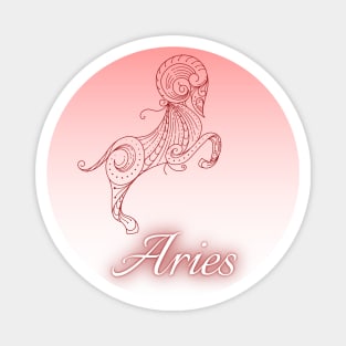 Spherical Zodiac Aries Magnet